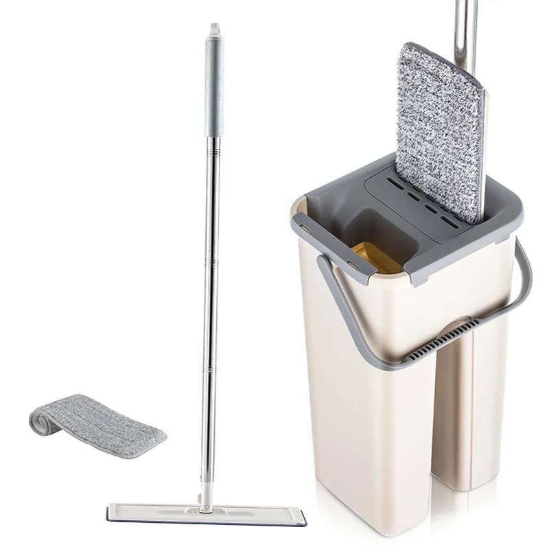 Швабра Автоматическая ультратонкая с распылителем ленивая вращающаяся тряпка