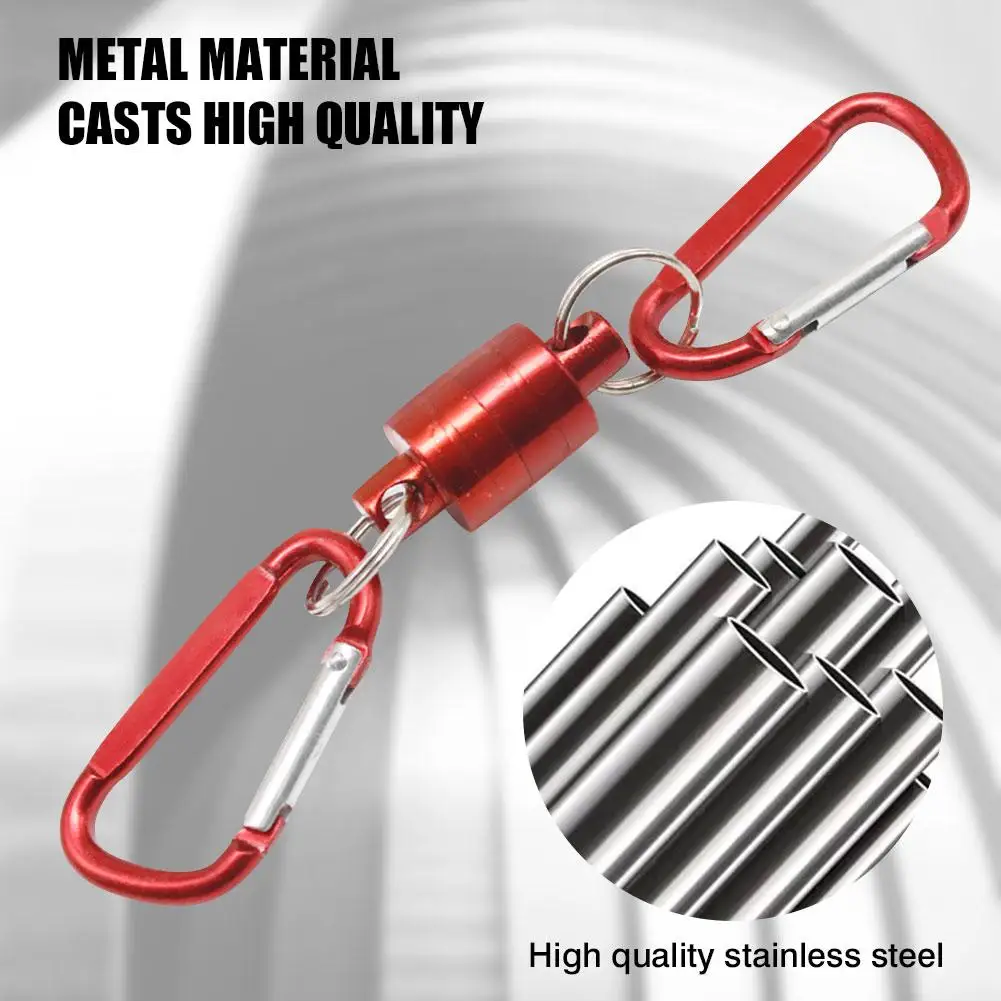 

Magnetic Carabiner Clip Aluminum D-Ring Carabiners Buckle Hook Lightweight Sturdy Magnetic Landing Holder Screw Locking