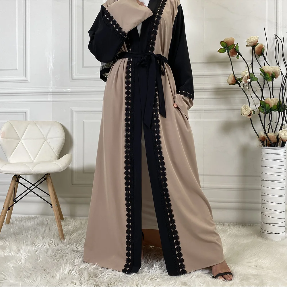 Wepbel вышитый халат Повседневный Кардиган Исламская одежда модное кружевное мусульманское платье абайя женское длинное платье Рамадан хидж...