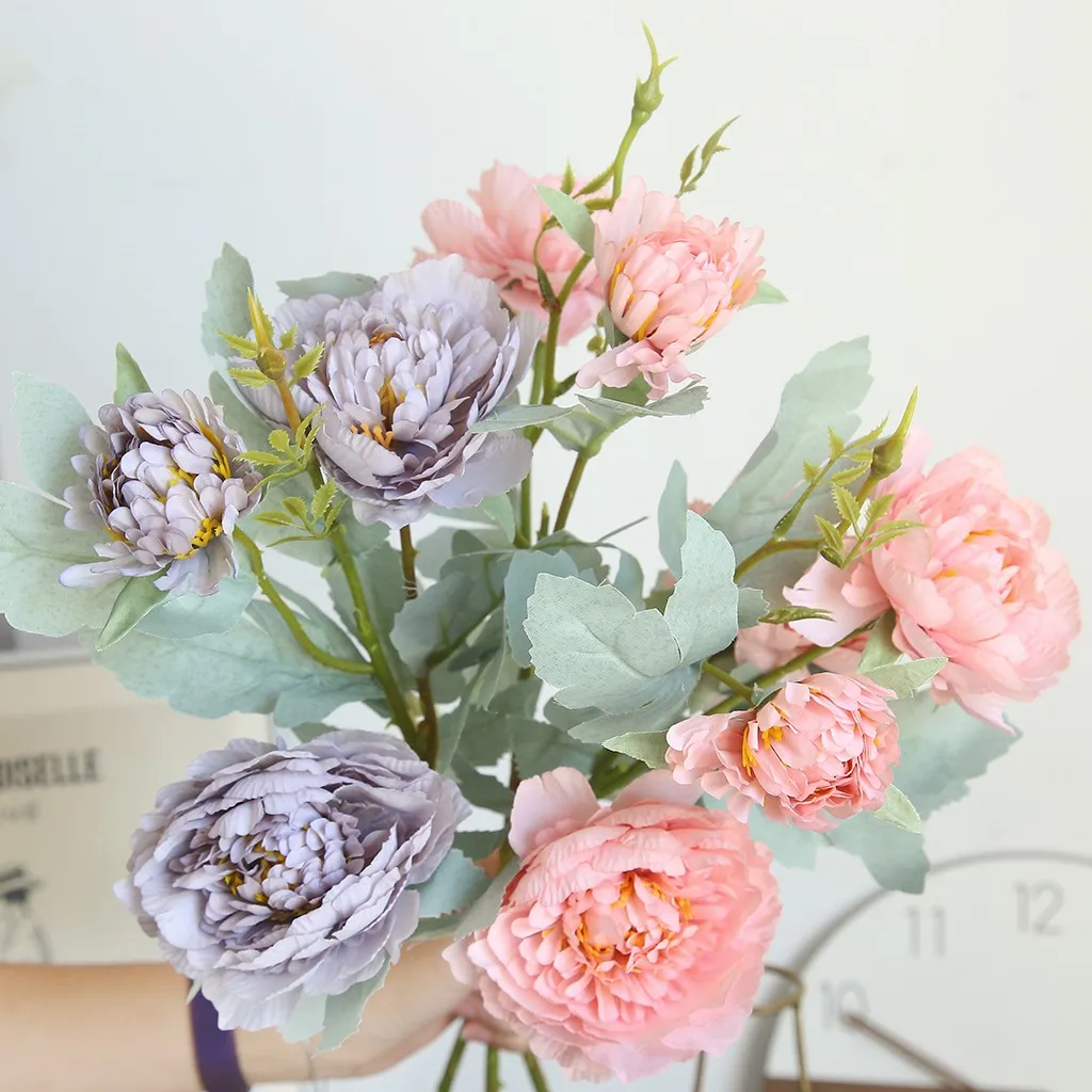 Лидер продаж товары 2020 искусственный Западный цветок розы Пион Свадебная