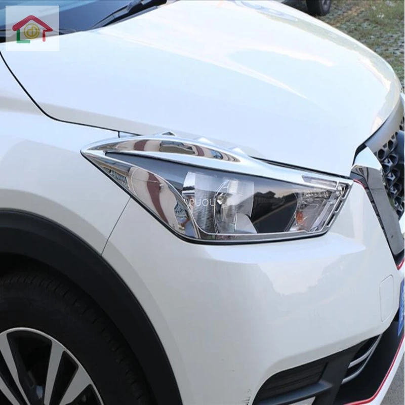 

Для Nissan Kicks 2016 2017 2018 ABS хромированная крышка передней фары