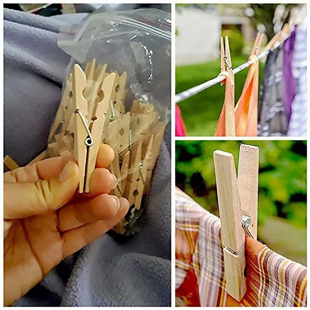 

100pcs Mini Colorful Wooden Clip Photo Clip Photo Memo Peg Pin DIY Craft Postcard Decoration Clips Length 3.5cm Clamp