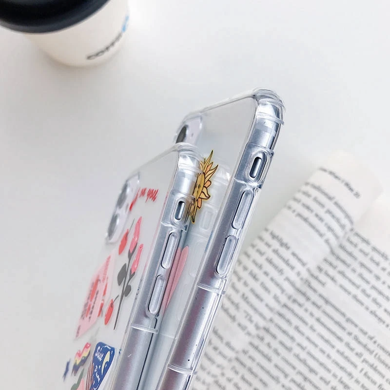 Sun Rabbit &ampCherry Cake TPU Case for iPhone 11 11Pro 11ProMax 6 6s 7 8 6Plus 7Plus 8Plus X XS XR XSmax Corners Airbag Soft Cover |