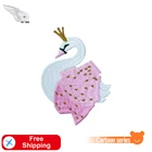 Элегантная мультяшная гладильная нашивка в виде лебедя, вышитый значок для джинсов, индивидуальные нашивки, оптовая продажа, наклейки для одежды