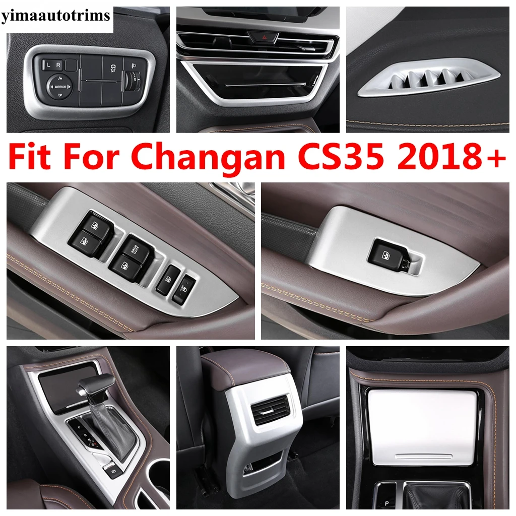 

For Changan CS35 2018 - 2020 Dashboard AC Air Gear Panel Head Light Window Lift Storage Box Cover Kit Trim Interior Accessories