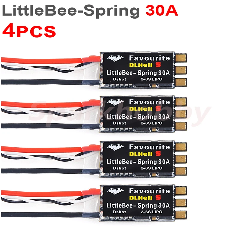 4 шт littlebee spring 30a esc любимый blheli s 2 6s lipo esc поддерж