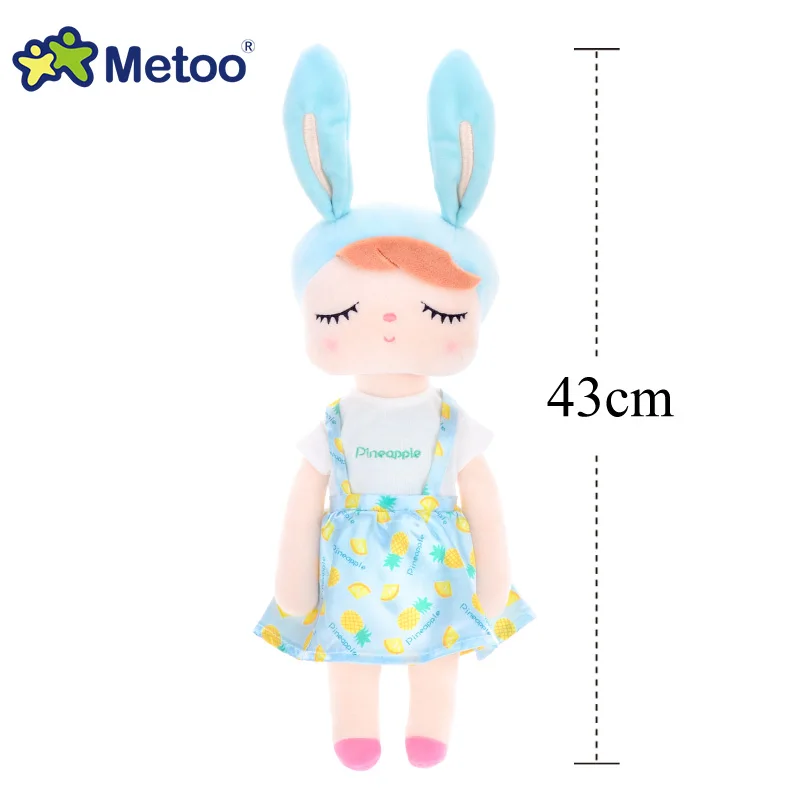 43cm Pineapple skirt Metoo кукла Анджела мягкий Игрушечный Кролик мягкие Животные плюшевые игрушки «кролик» Фруктовые Куклы для детей детская одежда для девочек и мальчиков рождественские подарки на день рождения - Цвет: 43cm Pineapple skirt