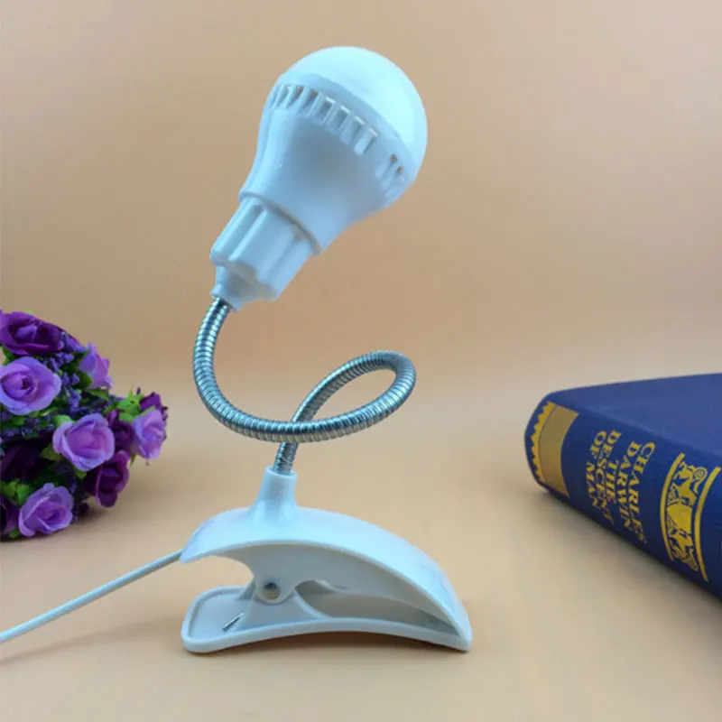 Светодиодная настольная лампа с зажимом освещение питанием от USB для украшения
