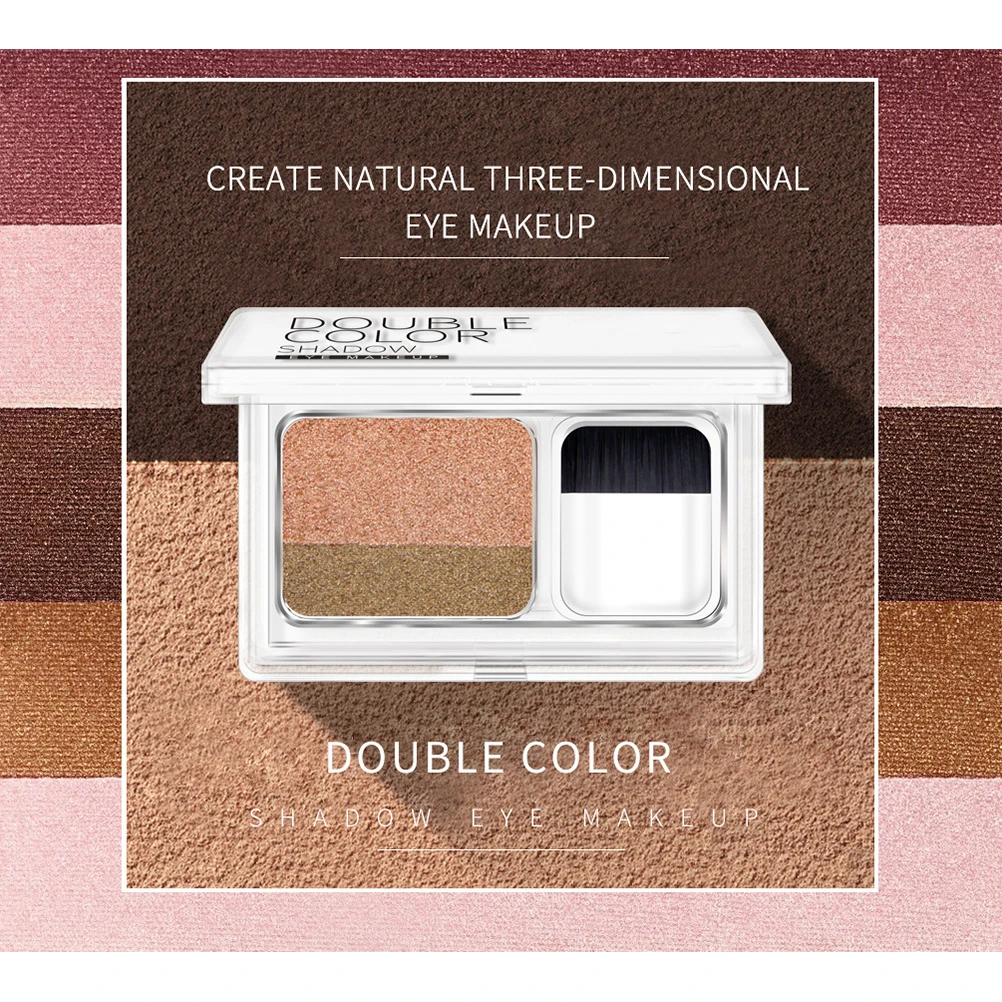 Палитра двухцветных теней для век блестящие тени палитра макияжа ленивые