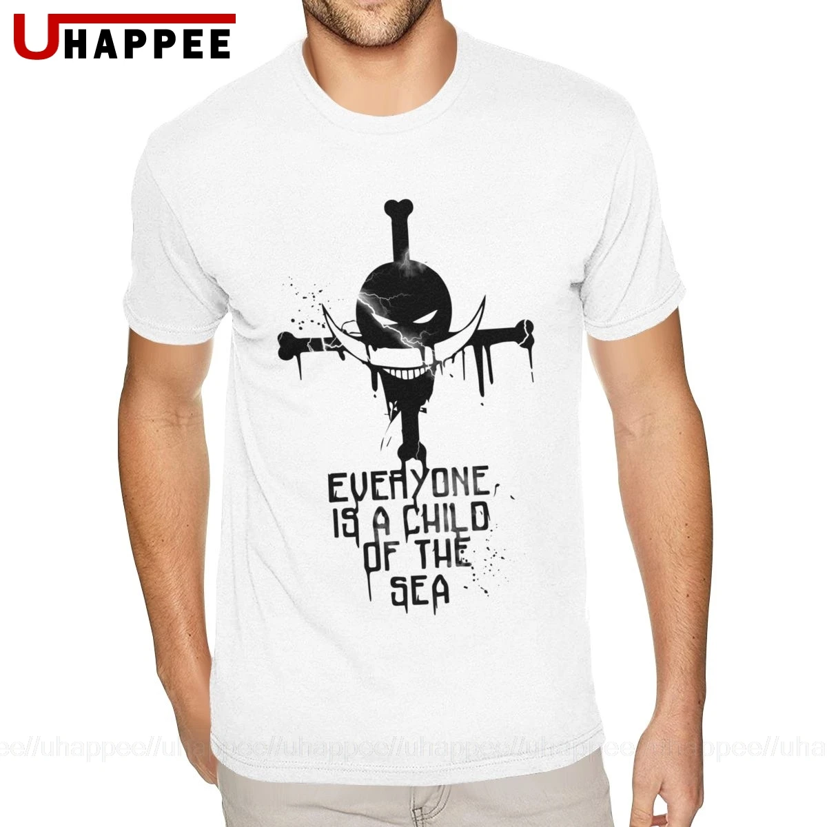 Camiseta personalizada de una pieza para hombre, camiseta de manga corta con cuello redondo, barata