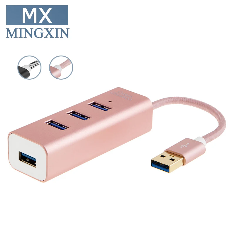 Высокоскоростной 4-портовый концентратор данных USB 3 0 совместимый с MacBook Mac Pro/Mini iMac