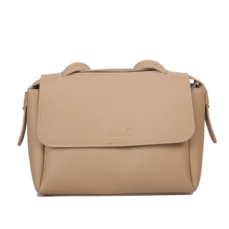 

WOmen New Popular Fashion Commuter Temperament Large Capacity Wide Strap PU Leather Retro Shoulder Messenger Bag Satchels