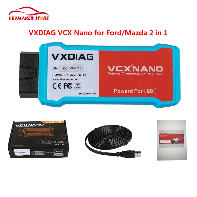 

VXDIAG VCX Nano For Ford/Mazda 2 in 1 with IDS V122 WIFI Diagnostic Tool Automotivo Scanner For Mazda OBD2 Diagnosis Scanner