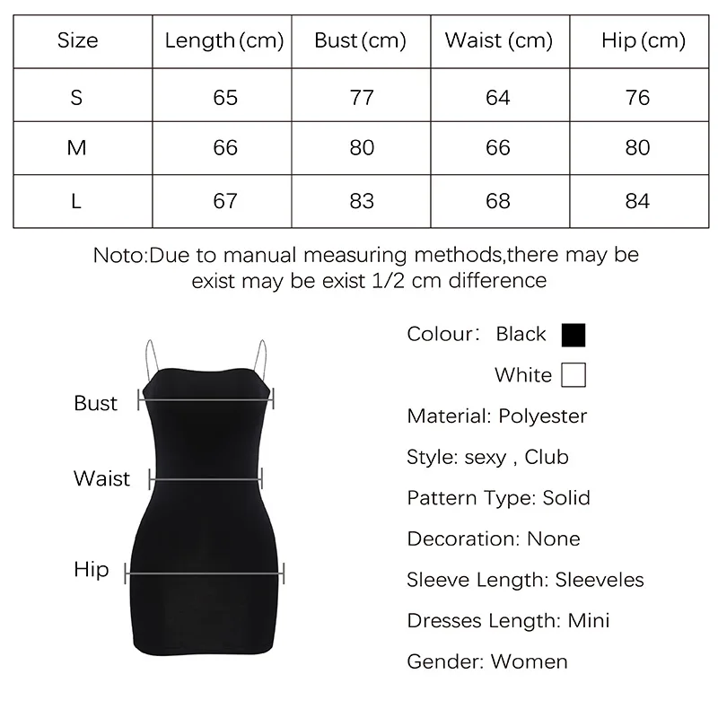 

Women's Black Sexy Dress Spaghetti Belt Dress Women's Solid High Waist Sheath Club Dress Summer Mini Sleeveless