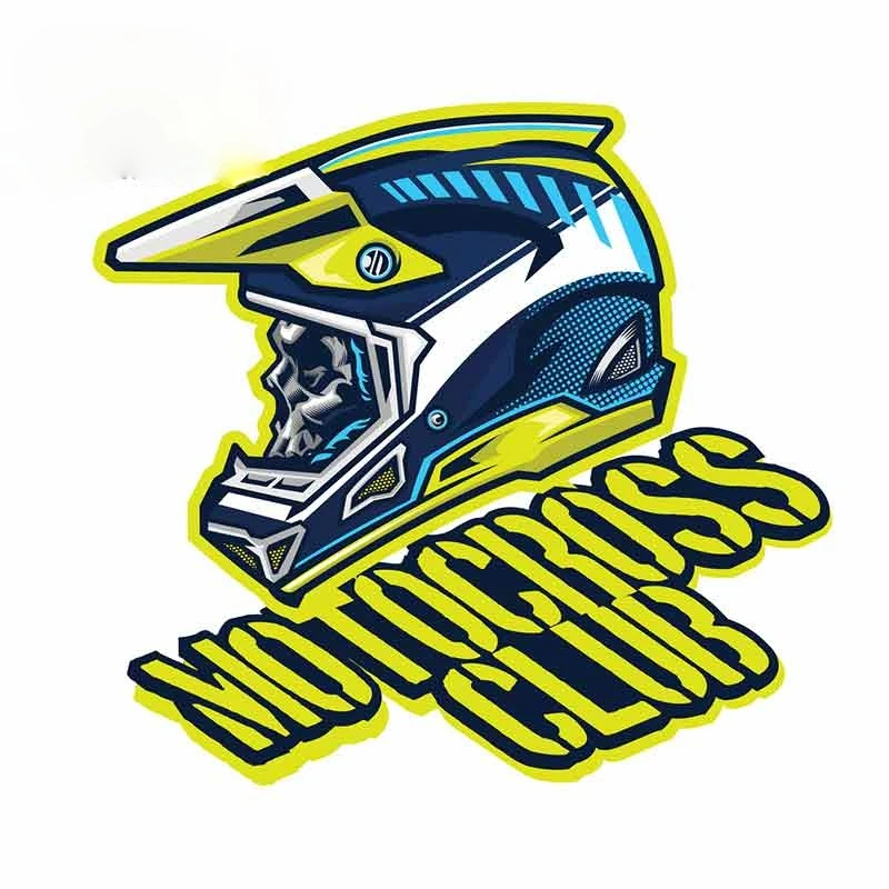

13cm x 11.9cm for Skull of Motocross Rider Car Stickers and Decals Waterproof Creative Scratch-proof Window Decal jdm