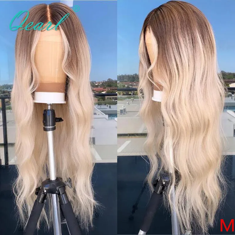 

Прозрачный парик 13x6 со шнуровкой спереди, волнистые светлые человеческие волосы, парик без повреждений, волосы для женщин, предварительно в...