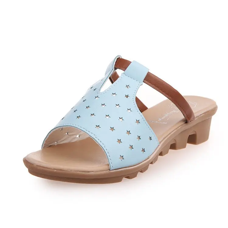 

On A Wedge Slippers Casual Shoes Med Big Size Slipers Women Slides Fretwork Heels Lady Luxury Soft 2021 Summer Girl Rubber Leisu