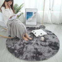 ruldgee pink shaggy tie dye round carpet colorful fluffy alfombra circles coffee table blanket bedroom hanging basket yoga rug
