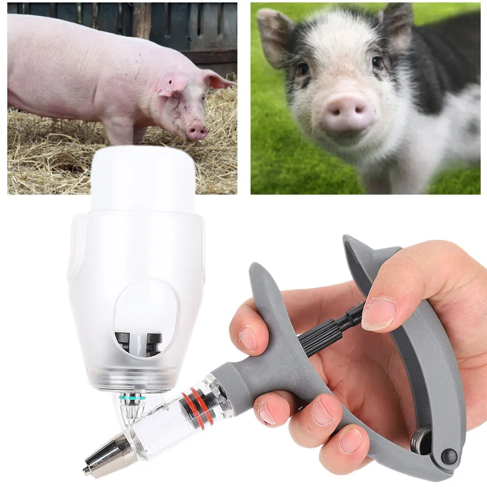 

Veterinary Syringe Automatic Adjustable Continuous Vaccine Injection for Poultry Pigs(5ml )Vet Syringe