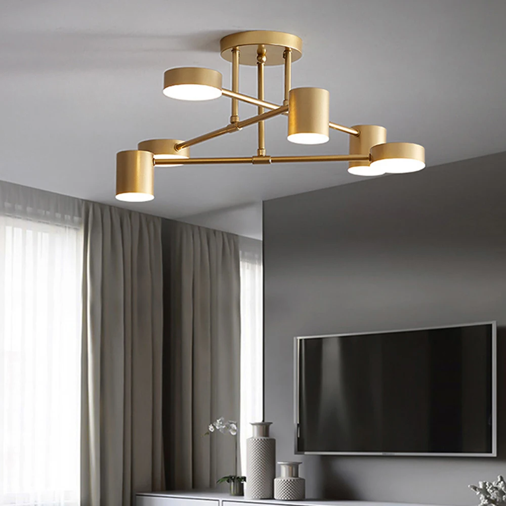 

Homluce Modern led chandelier 220V metal lamp body acrylic lights For Living Room Bedroom Home Chandelier ceiling Fixtures