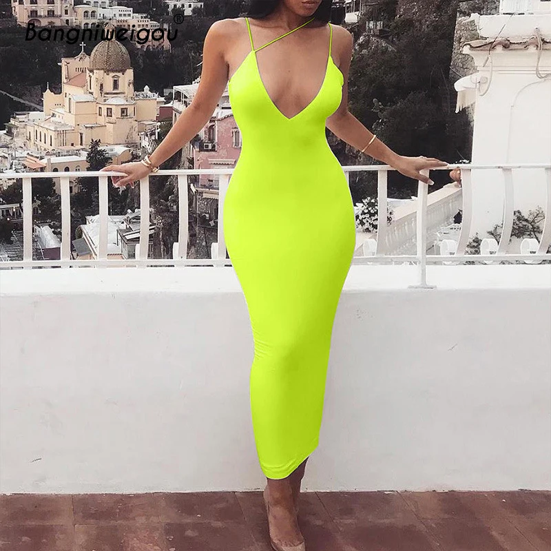 Lime Green Long Dress