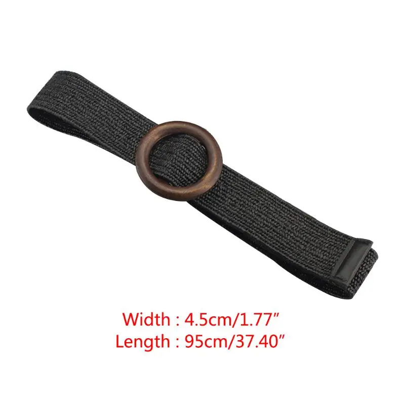

New Vintage Weaving Belt Women Smooth Buckle Belt Bohemian Style Dress Accessories