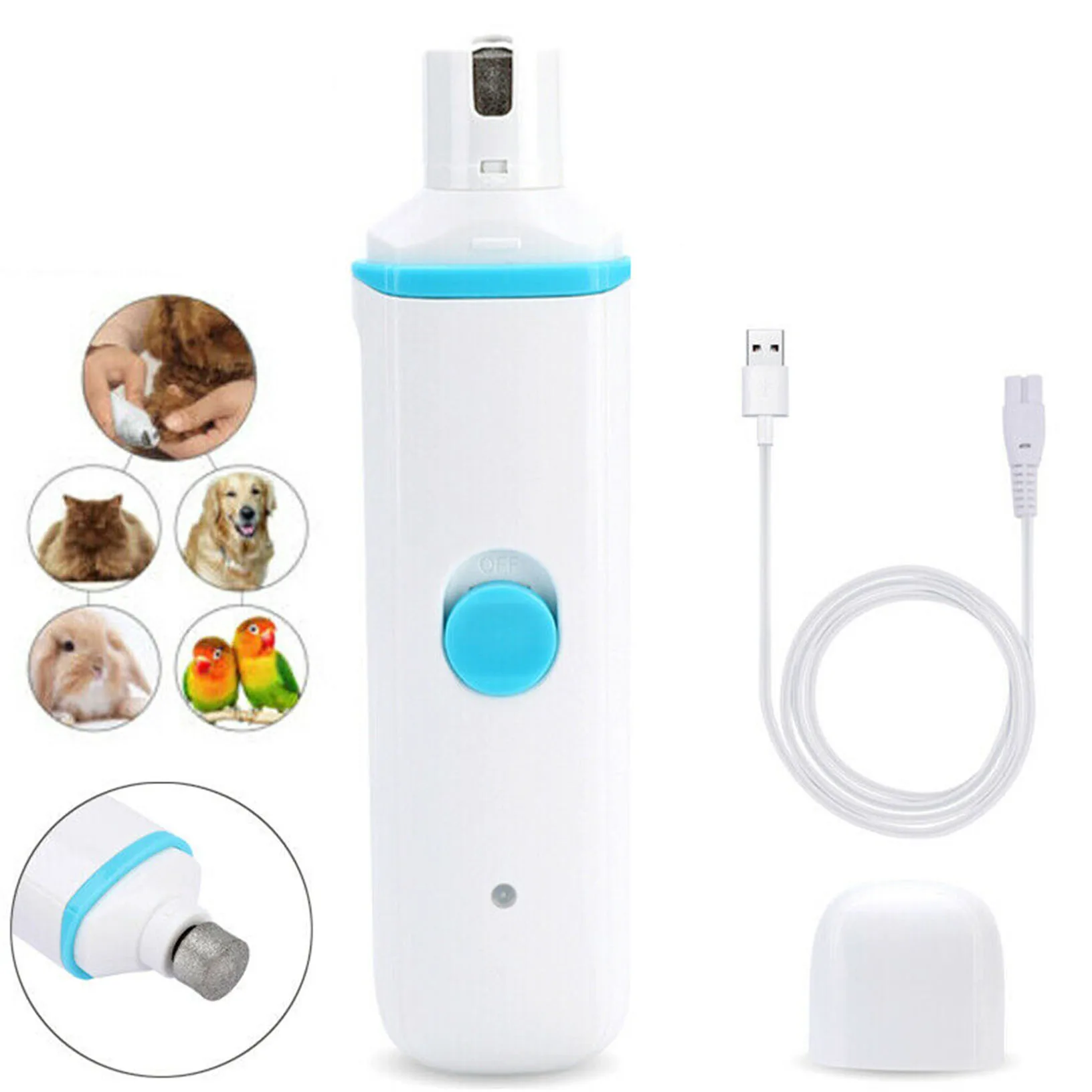 

Painless Pet Paw Nail Tool Cut The Nail Dog Nail Grinders Dog Nail Clippers USB Rechargeable Electric Pet Nail Clipper