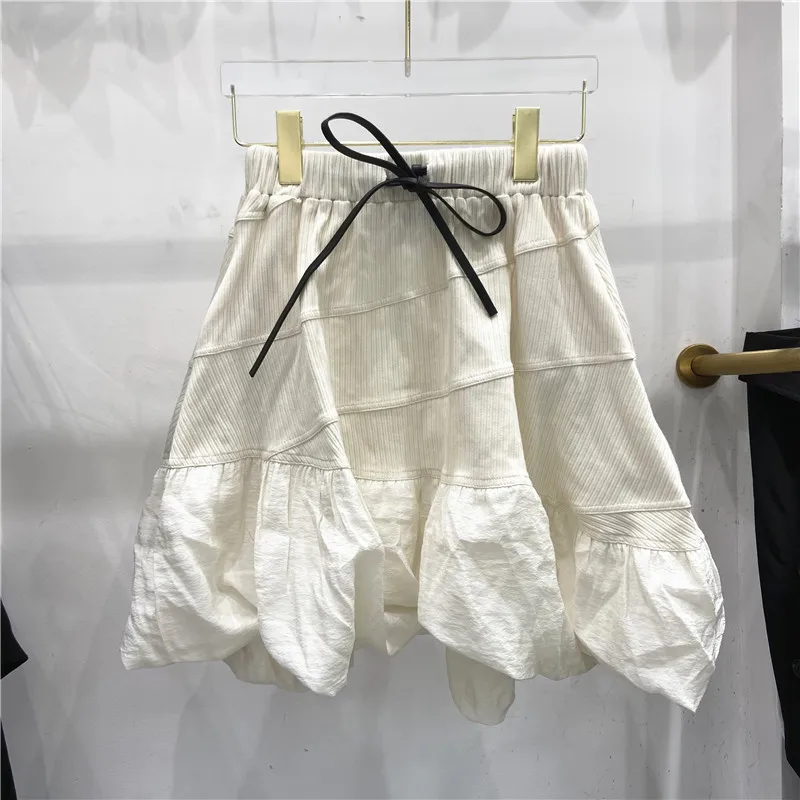 

Юбка женская Плиссированная, с завышенной талией, кружевная, трапециевидная, лето 2021