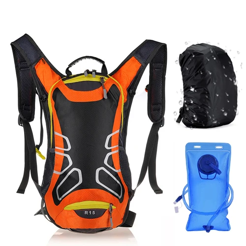 Orange Water Bag NEWBOLER 15L велосипедная сумка MTB велосипедный рюкзак для верховой езды гидратация рюкзак для уличного спорта водонепроницаемая сумка Велоспорт рюкзак с дождевой крышкой - Цвет: Orange Water Bag