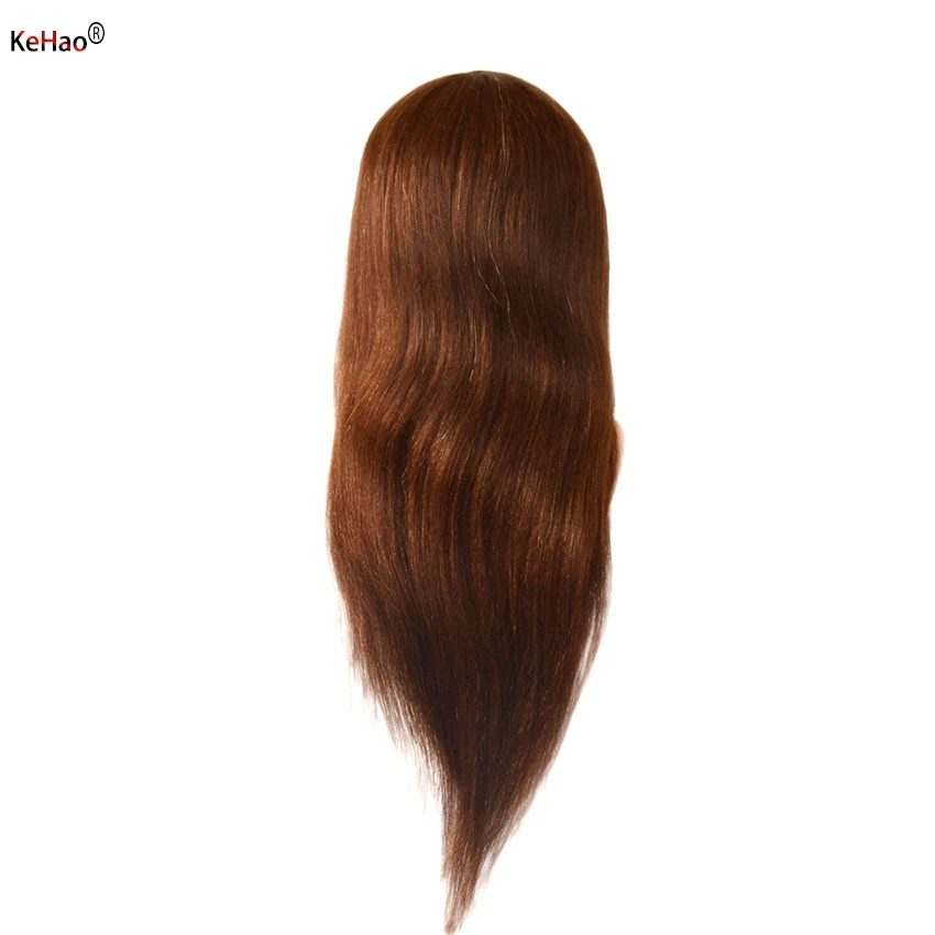 Mannequin Head With Shoulder 24inch 100% Natural Real Hair Training Head Can Paint Curl Twist to Make Hairstyle Doll head enlarge