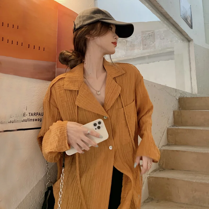 Солнцезащитная рубашка пальто женская дизайнерская весна и осень 2021 Новый Топ с