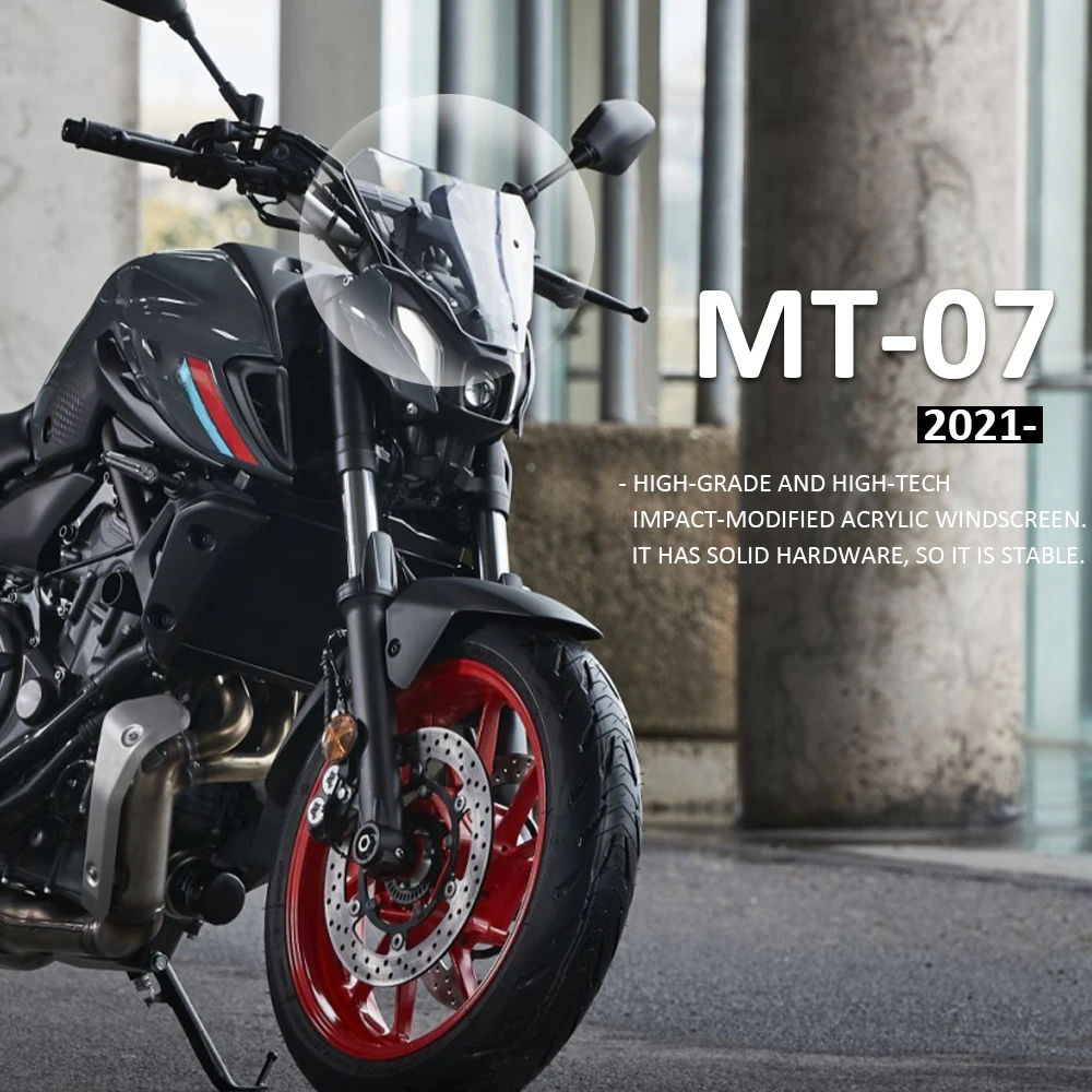

NEW Motorcycle Parts Windshield Windscreen Wind Shield Deflector For Yamaha MT-07 MT07 2021-