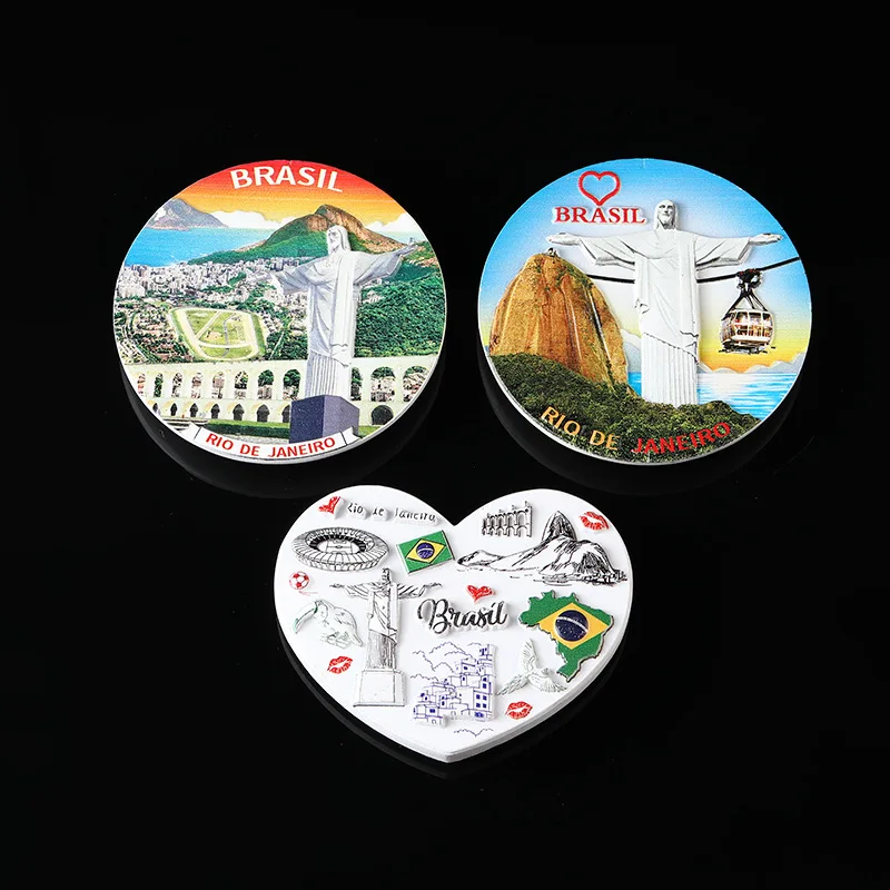 Магнит на холодильник бразилия путешествия смола Rio DE janeiro аттракционы сувенир