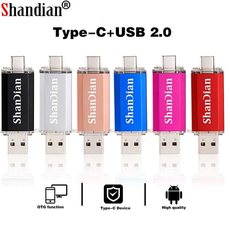SHANDIAN USB флеш накопитель 64 Гб OTG Флешка флешка реальная емкость 4 ГБ 8 16 32 ГБ|USB