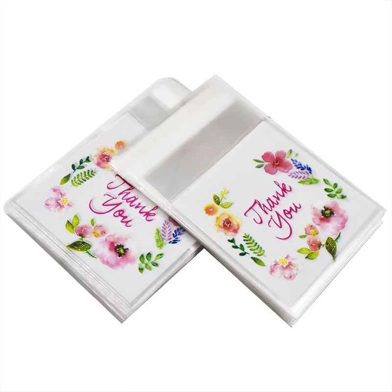 

100pcs/lot Write Thank You Plastic Transparent Cellophane Baking Candy Cookie Gift Bag For Wedding Birthday Party Favors