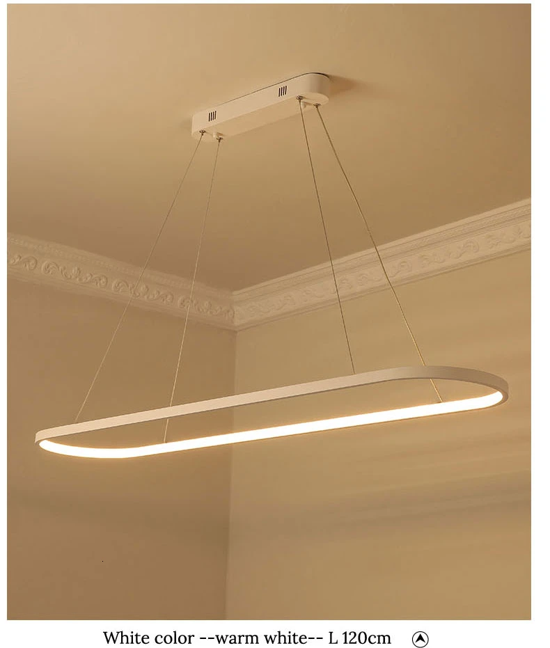 Rectangle Modern Led Pendant Lamps for Living Room Restaurant Bedroom Decorative Pendant Light Lamparas AC85-260V remote control
