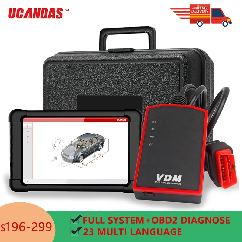 

UCANDAS VDM OBD2 Automotive Scanner WiFi Multi-language Full System Diagnostic Tool for Windows Android With Tablet Auto Scanner