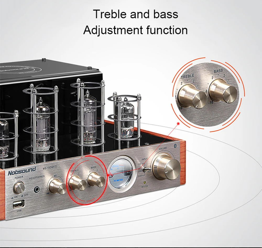 Усилитель с вакуумной трубкой Nobsound поддержкой Bluetooth USB оптический коаксиальный