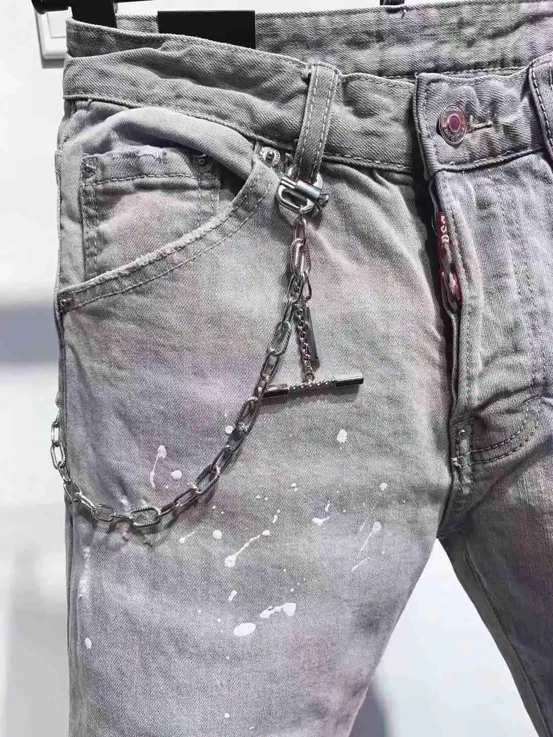 NEW Men Jeans Ripped for Skinny DSQ Pants Zipper Outwear Man | Мужская одежда