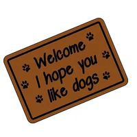 funny doormats welcome i hope you like dogs custom personalized durable mat