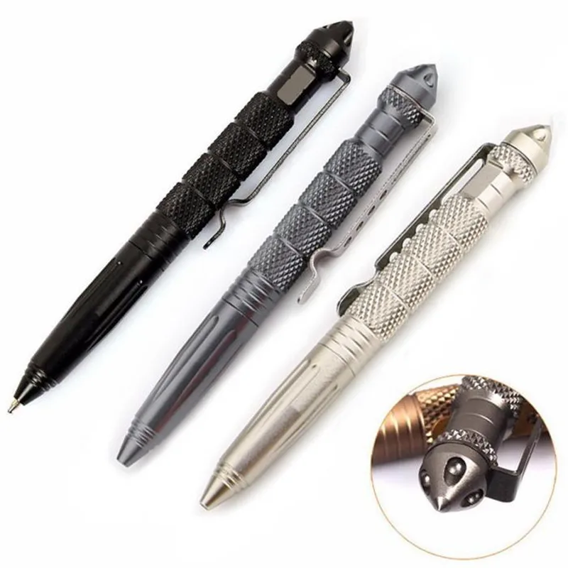 

Military Tactical Pen Self Defense Weapons Aluminum Alloy Defence Kit Outdoor Multipurpose Emergency Glass Breaker Survival Tool