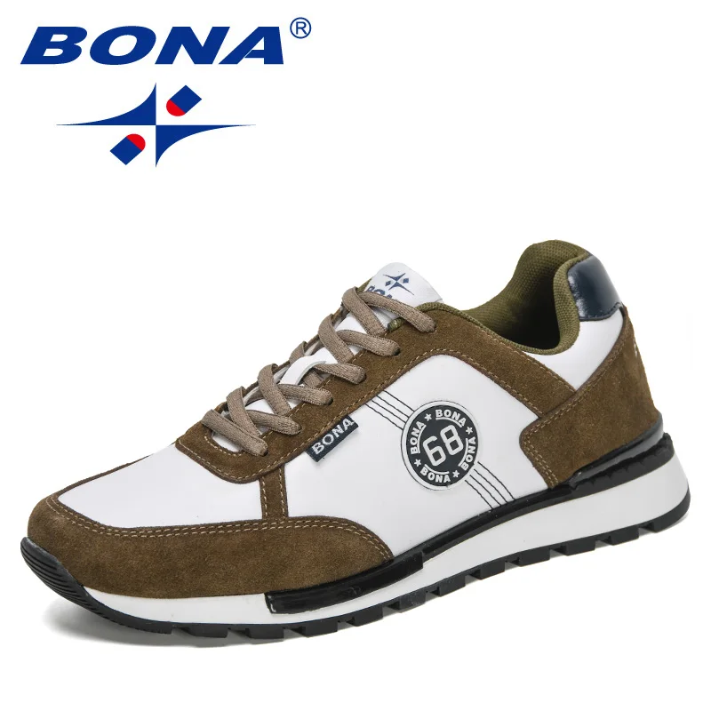 

BONA 2021 New Designers Comfortable Casual Men Shoes Outdoor Trendy Flats Shoes Man Outdoor Leisure Sneakers Mansculino Comfy