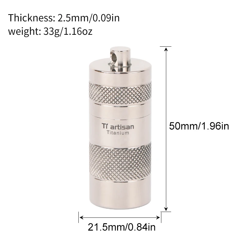 Легкий портативный уличный водонепроницаемый титановый контейнер Tiartisan для