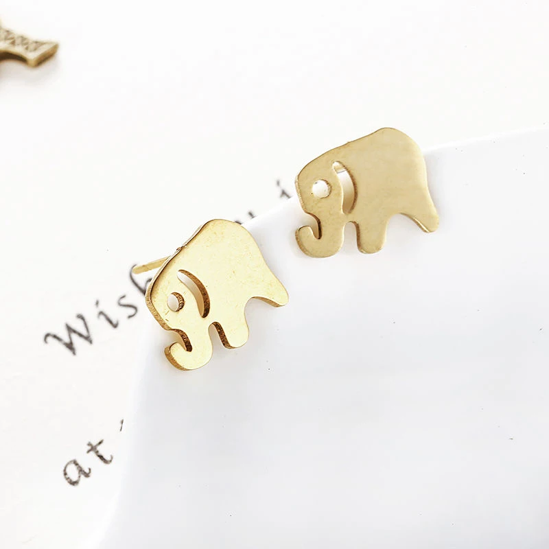 CARTER LISA модные ювелирные изделия минималистичные серьги-гвоздики в виде слона