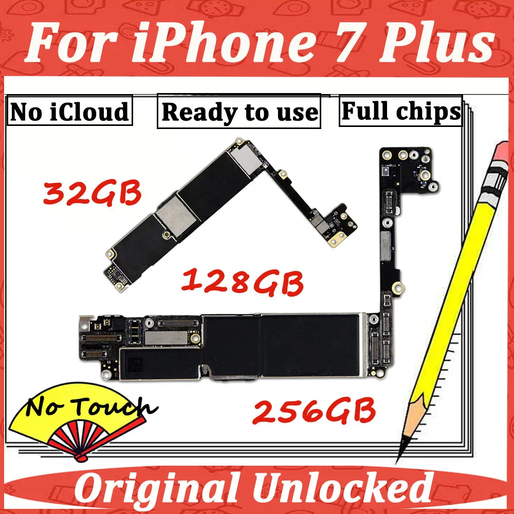 Для iPhone 7 Plus 5,5 ''7 P 32G 128G 256G оригинальная материнская плата 7p 7plus материнская плата iCloud разблокировка без блокировки