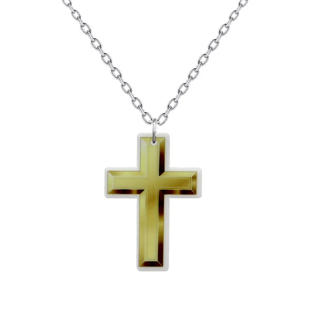 2019 модные подарки для девочек ювелирные изделия акриловый плоский золотой крест