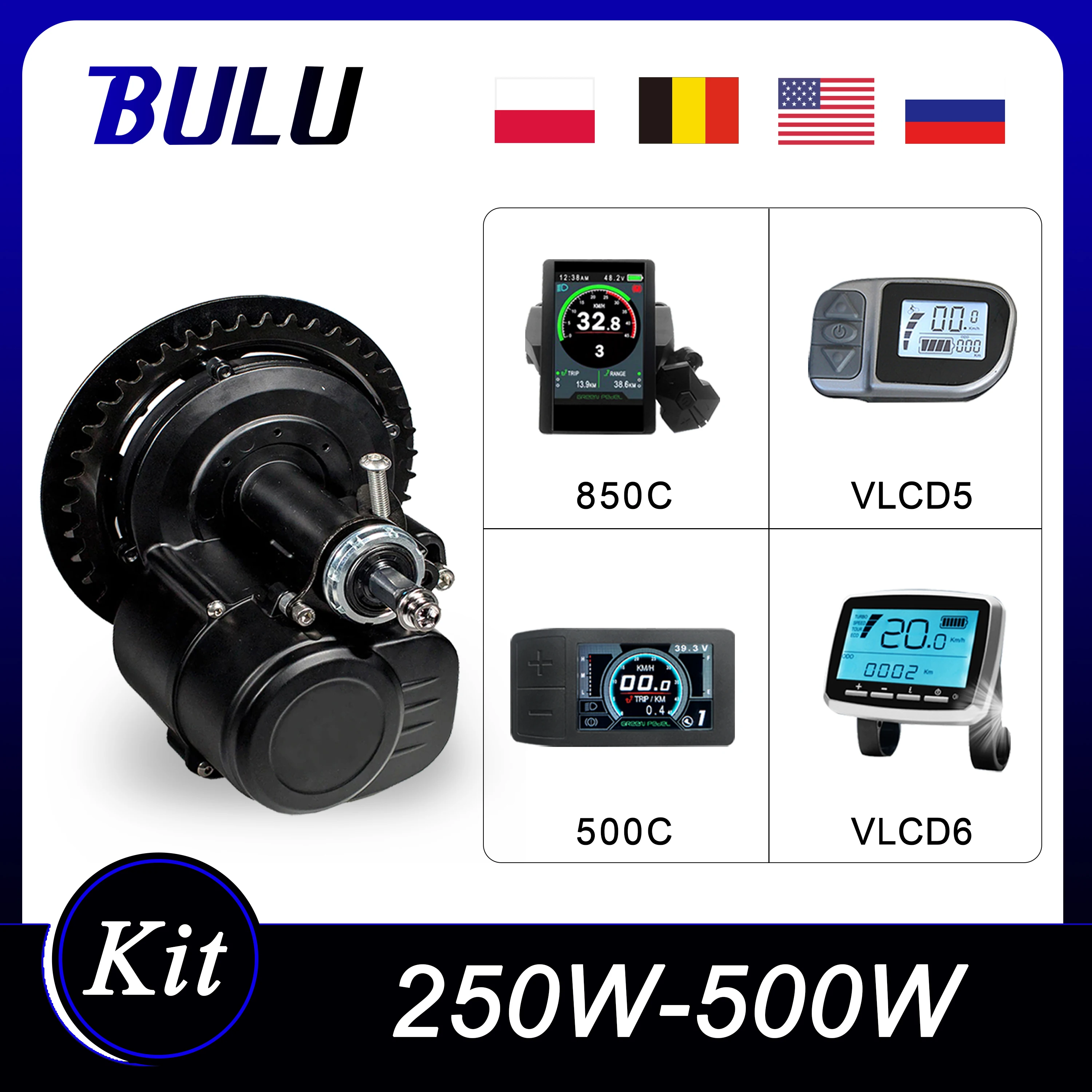 Новый TSDZ2 36V 48V 250W 350W 500W Датчик крутящего момента 42T 850C дисплей TFT Средний привод
