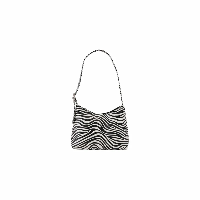 

Vintage Zebra Pattern Women Underarm Bag Fashion Design Ladies Hobos Shoulder Bags Elegant Female Girls Handbags Small Tote