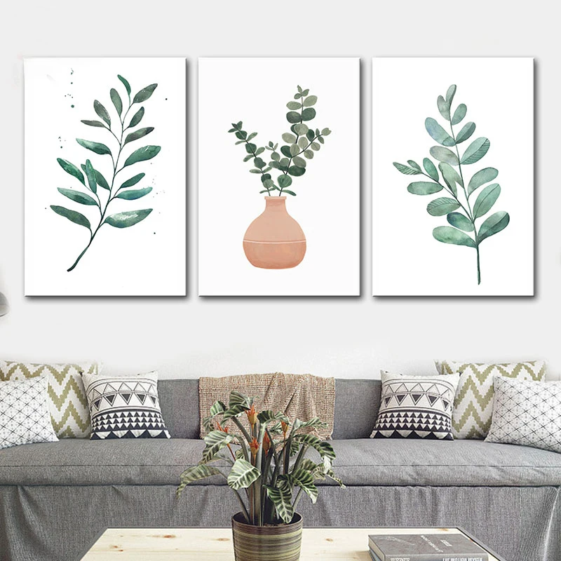 Diy Цифровая живопись искусство маленькие семена свежих саженцев зеленый лист