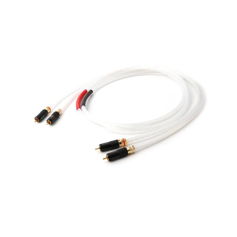 

Пара посеребренных аудиокабелей RCA HIFI RCA кабель для соединения аудиокабеля 1 м с разъемом RCA